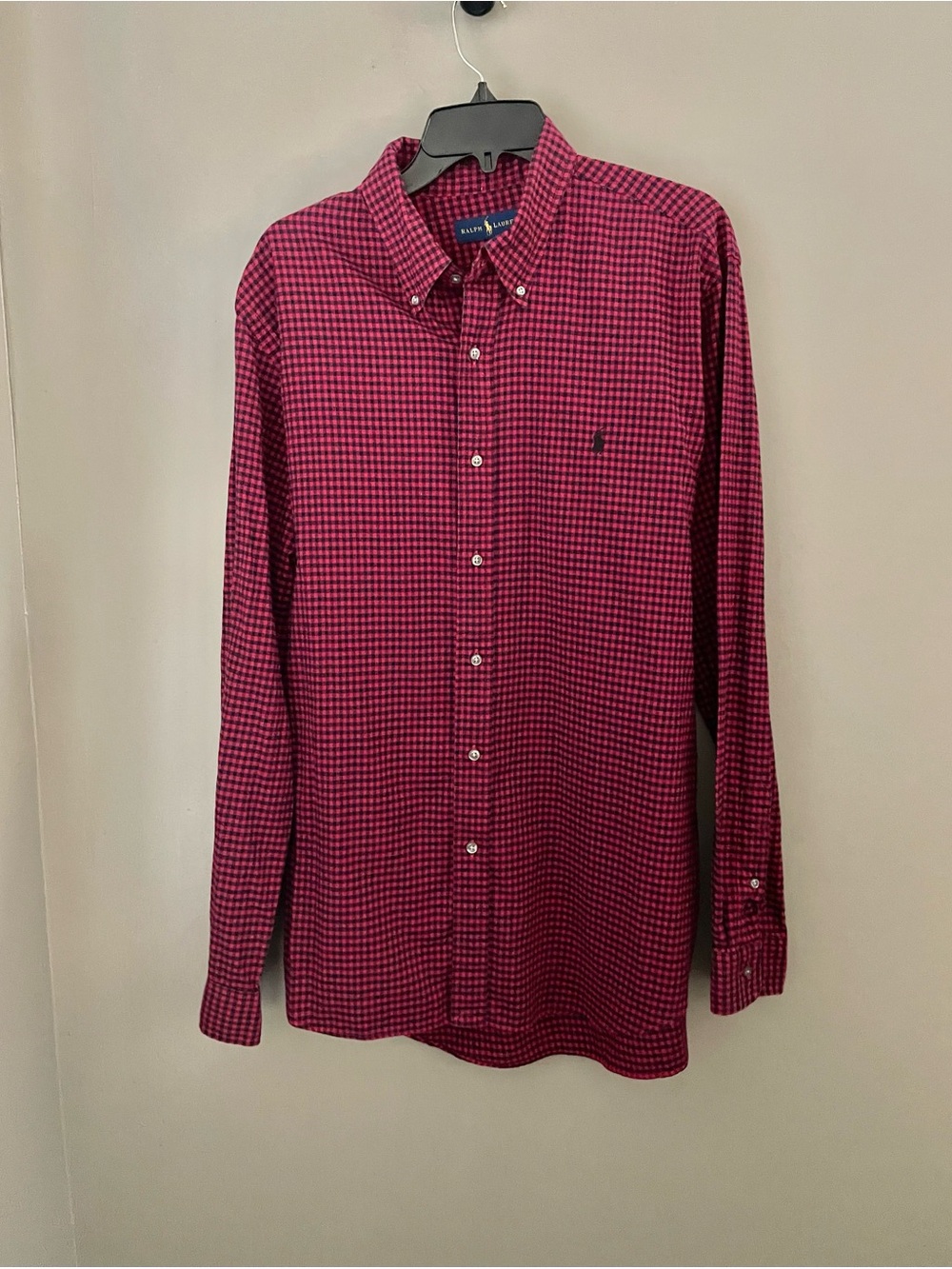 Ralph Lauren Red/Black Checked Button Down Shirt